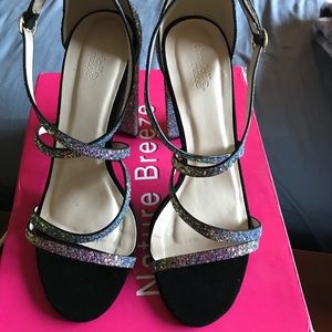 Sparkle block heels